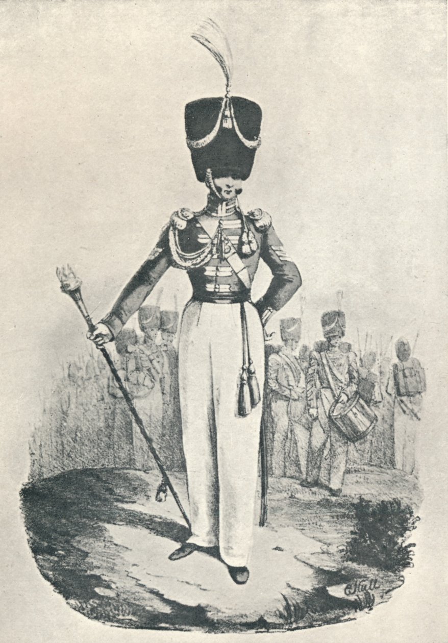 87o Regimento ou Fusileiros irlandeses reais, tambor major 1828, 1828 1909 de Maxim Gauci