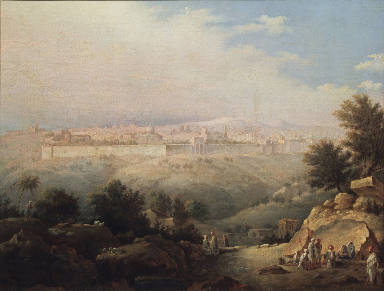 Vista de Jerusalém, 1821 de Maxim Nikiphorovich Vorobyev