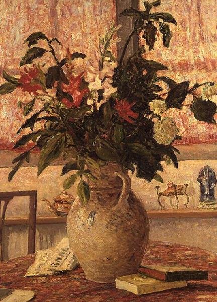 Buquê de flores na frente de uma janela, 1910 de Maxime Emile Louis Maufra