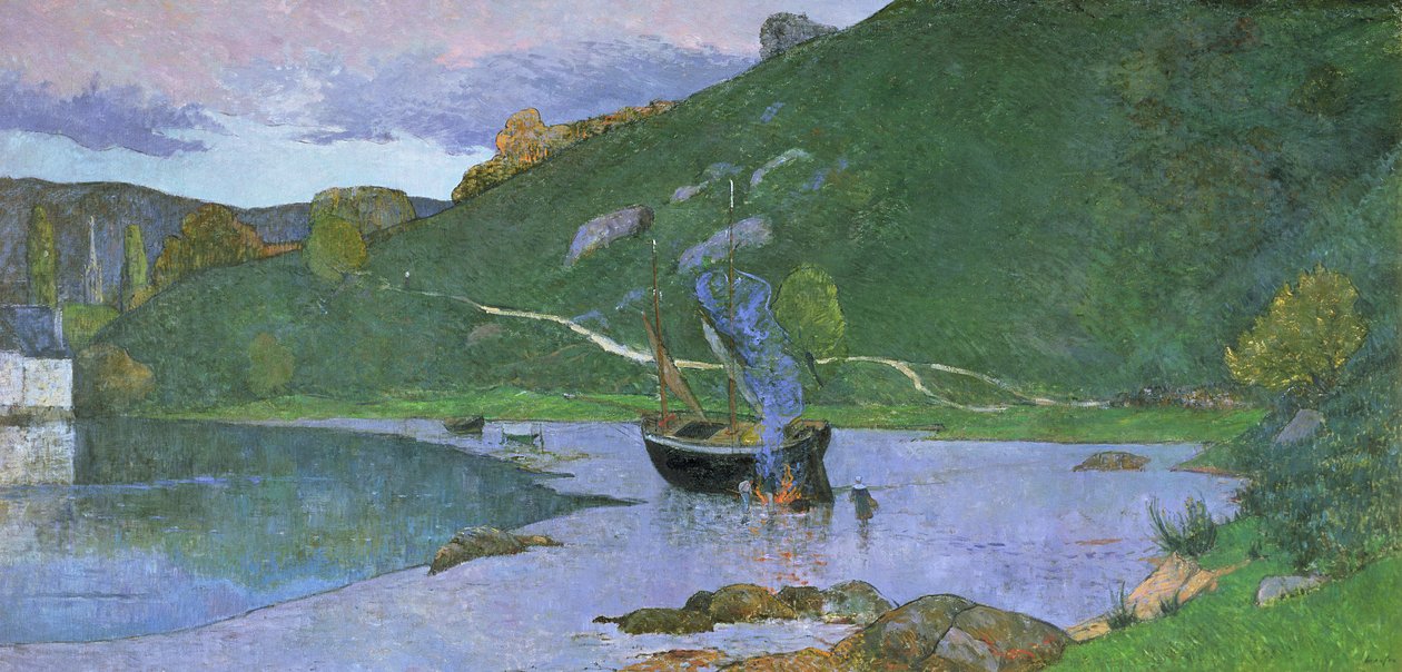 Paisagem em Pont-Aven, c.1893-94 de Maxime Emile Louis Maufra