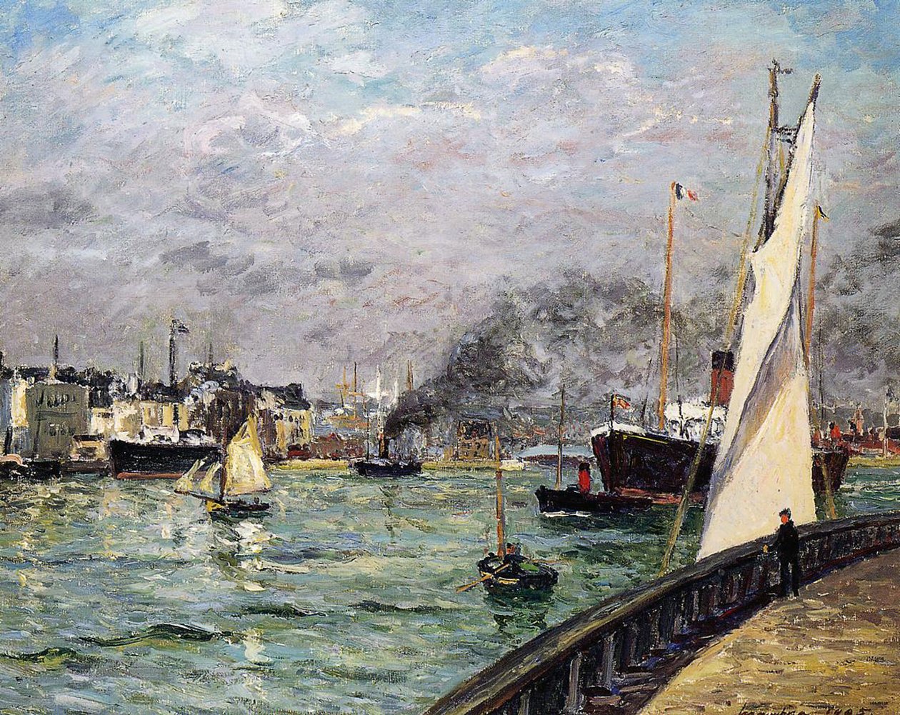 O porto de Le Havre, Normandia, 1905 de Maxime Emile Louis Maufra