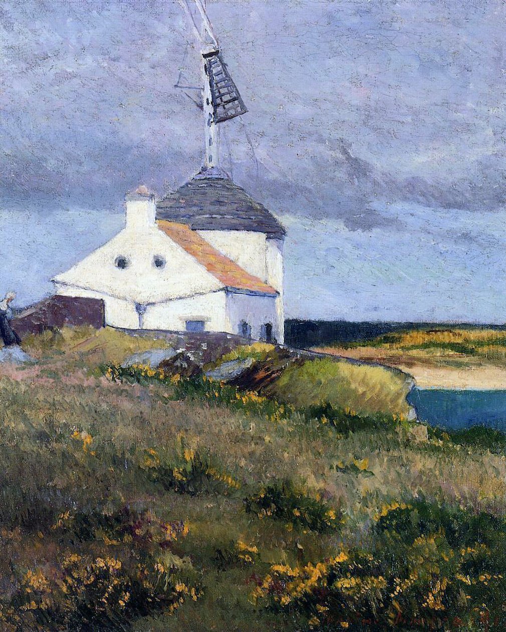 A Torre do Sinal, Bretanha, 1911 de Maxime Emile Louis Maufra