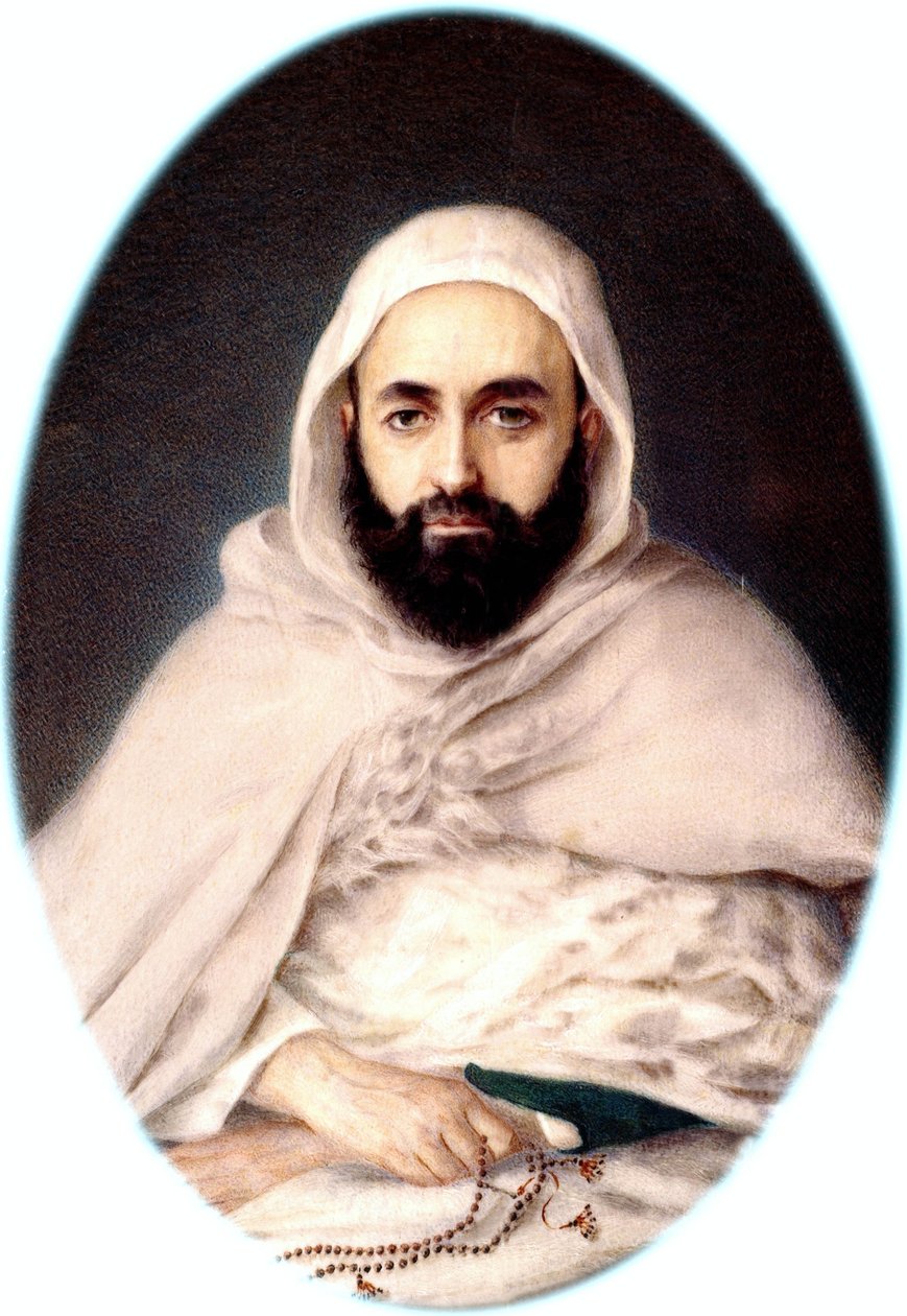 Retrato de Emir Abd-el-Kader, 1852 de Maxime David