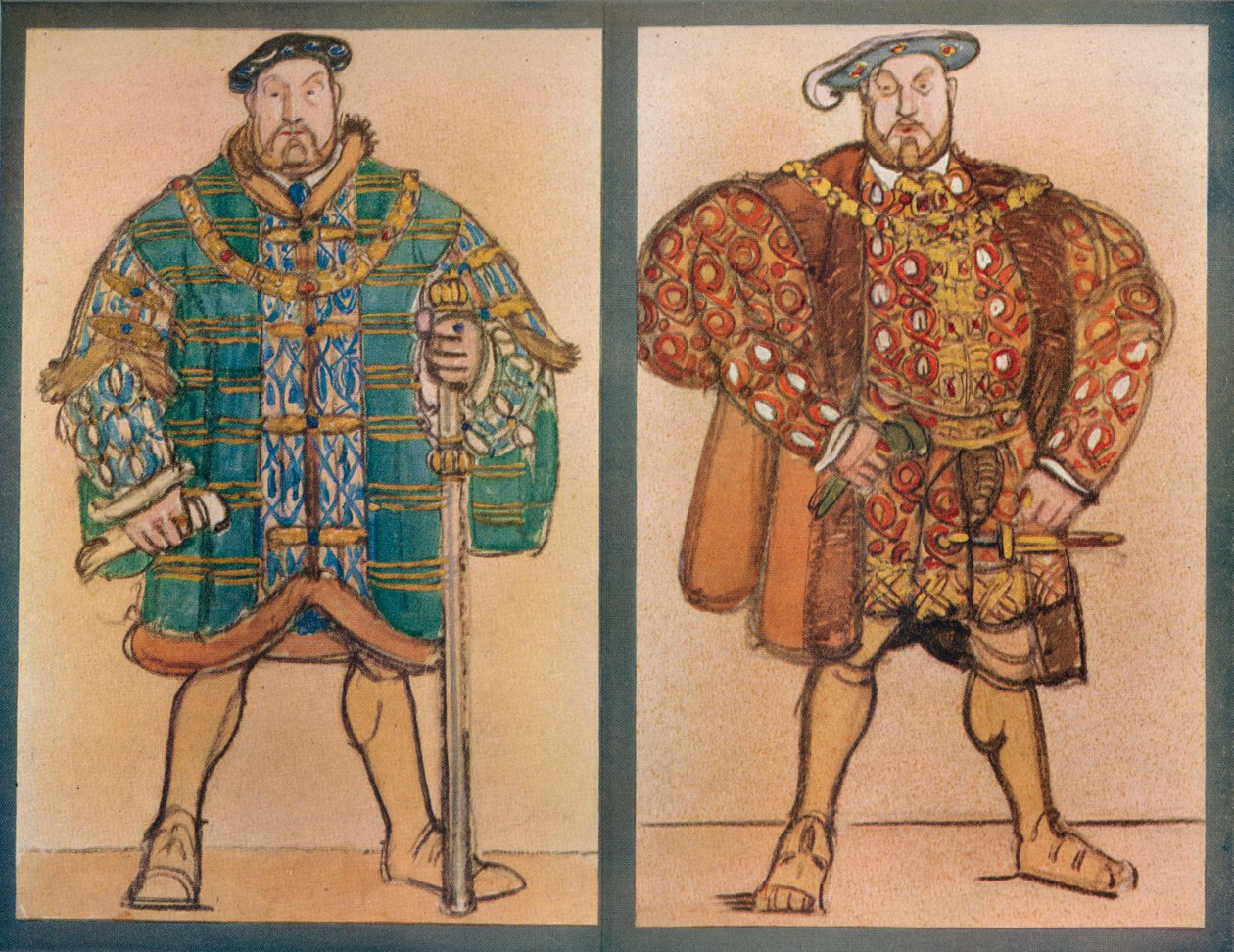 Figurinos para Henry VIII Theatre De LOpera, Paris, 1920, c1920, 1923 de Maxime Pierre Jules Dethomas