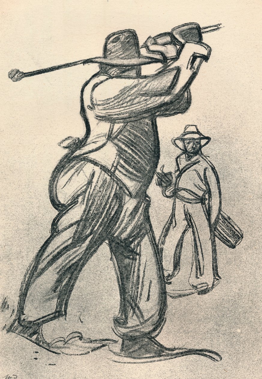 O jogador de golfe, c1920, 1923 de Maxime Pierre Jules Dethomas