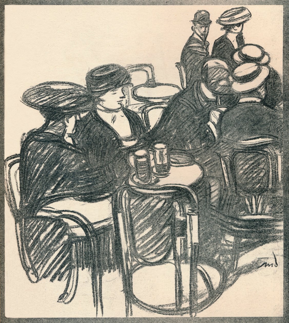Café Terrace, c1920, 1923 de Maxime Pierre Jules Dethomas