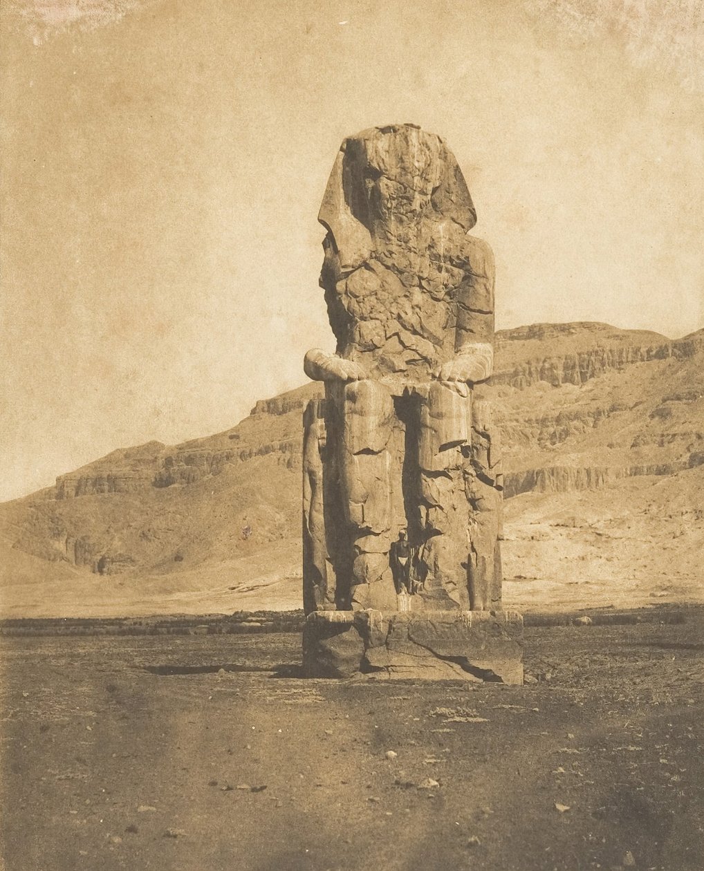 Colosso monolítico de Amenophis III, em Thebes, 1849-50. de Maxime Du Camp