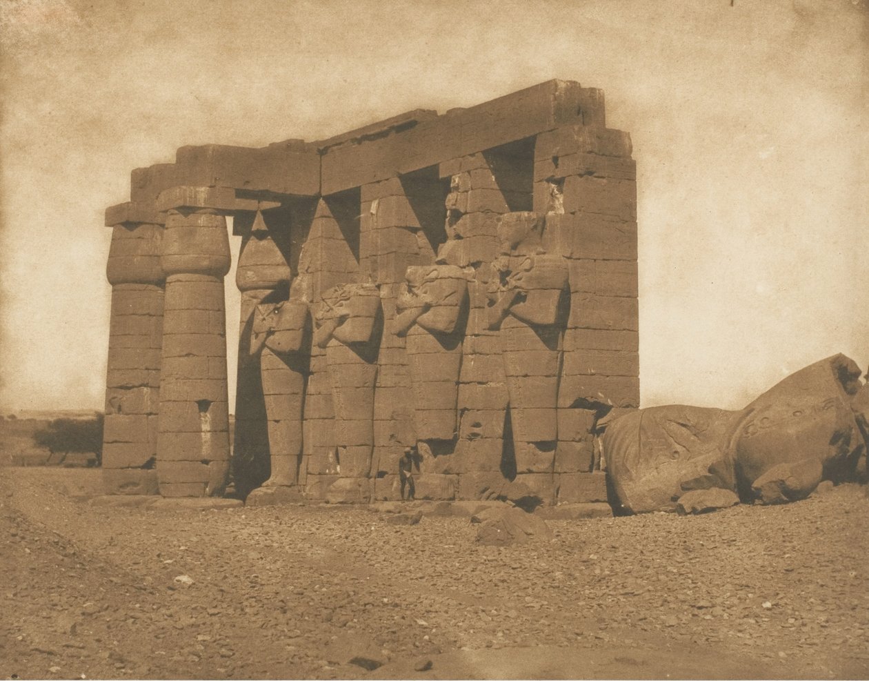 Colossi of the Ramesseum, 1850. de Maxime Du Camp