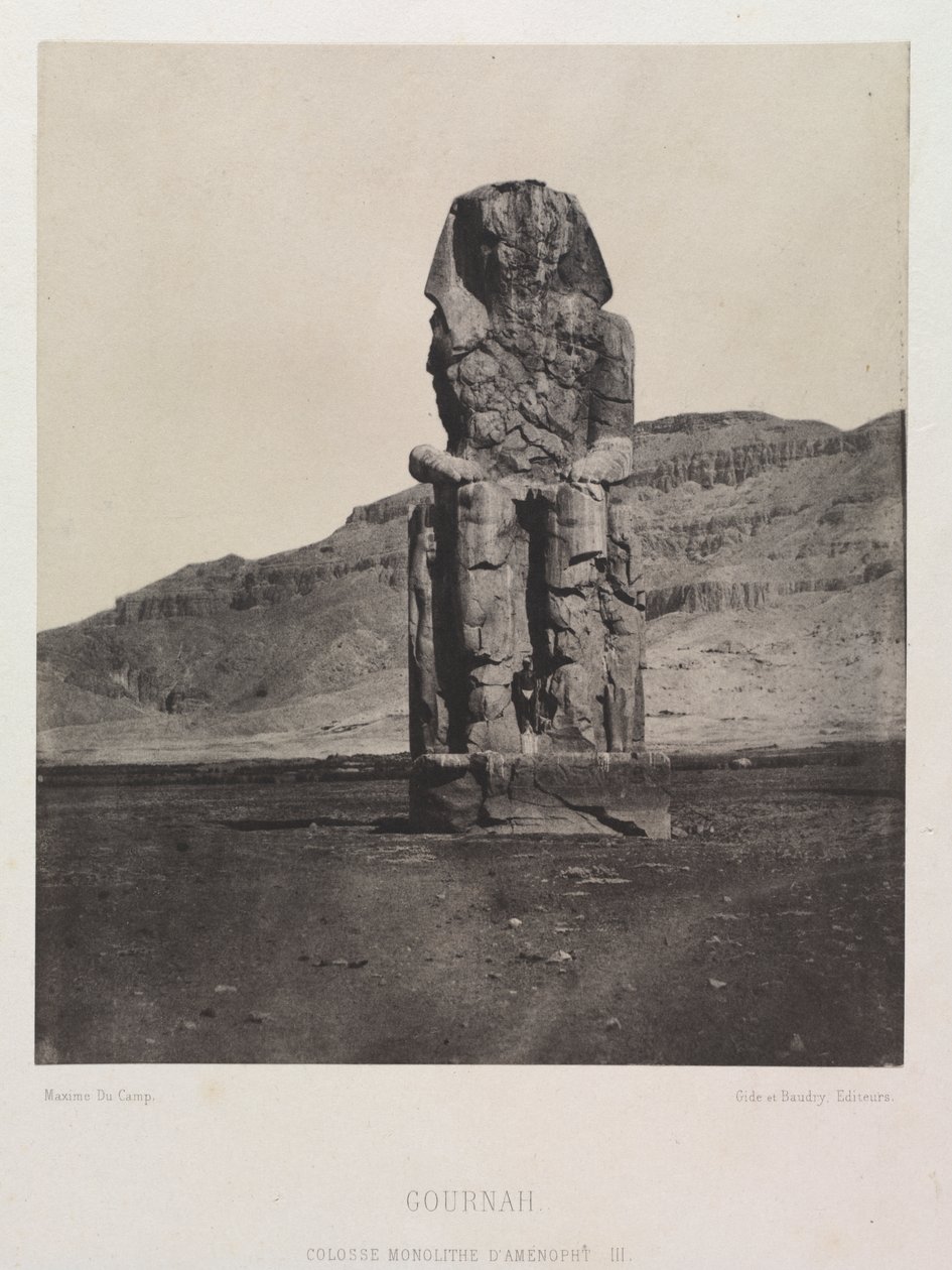 Monólito Colossal de Amenhotep III, Gurnah de Maxime Du Camp