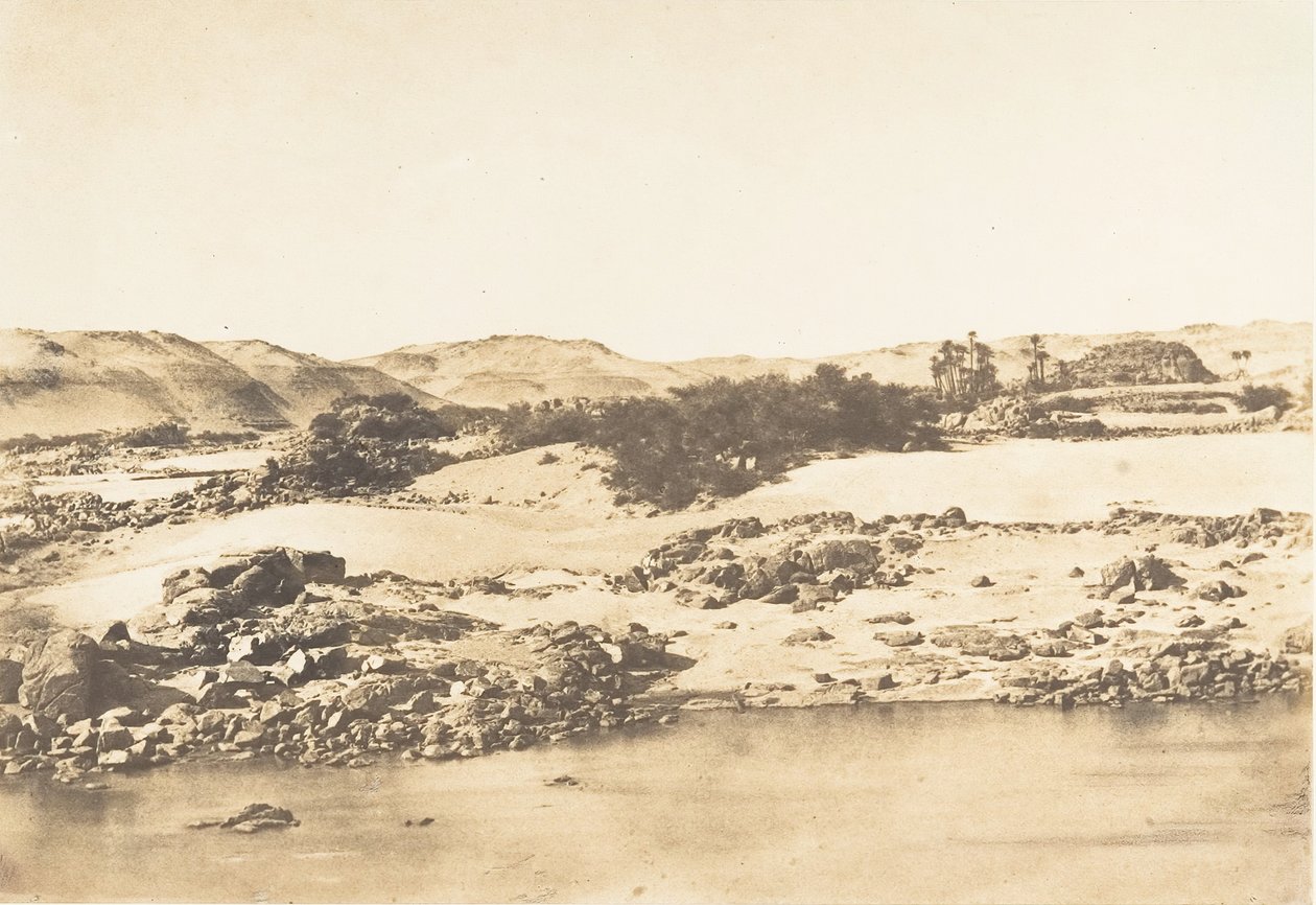 Entrada na Primeira Catarata perto de Aswan, 1849-50. de Maxime Du Camp