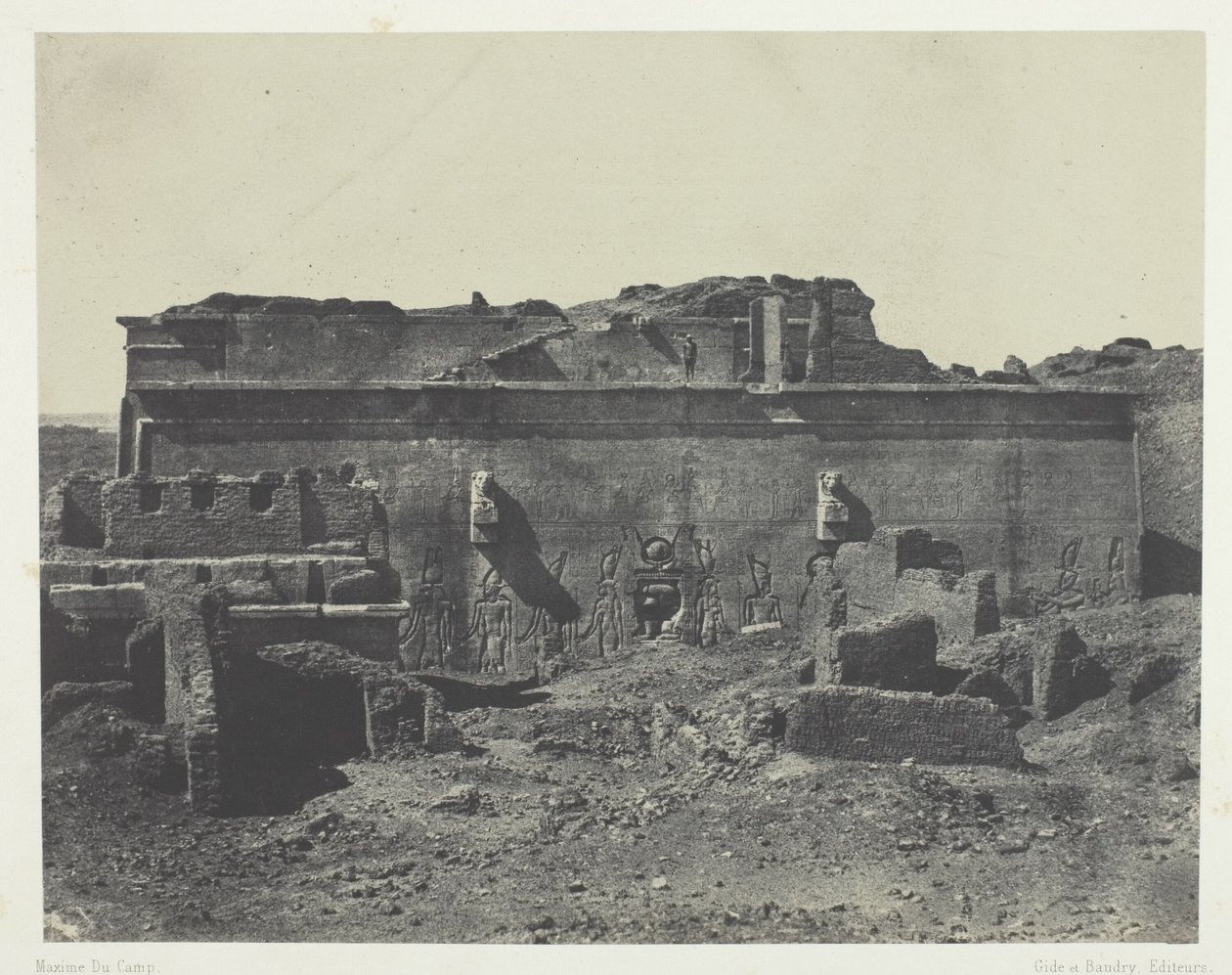 Fachada traseira, Grande Templo de Dendera (Teutyres), Alto Egito de Maxime Du Camp