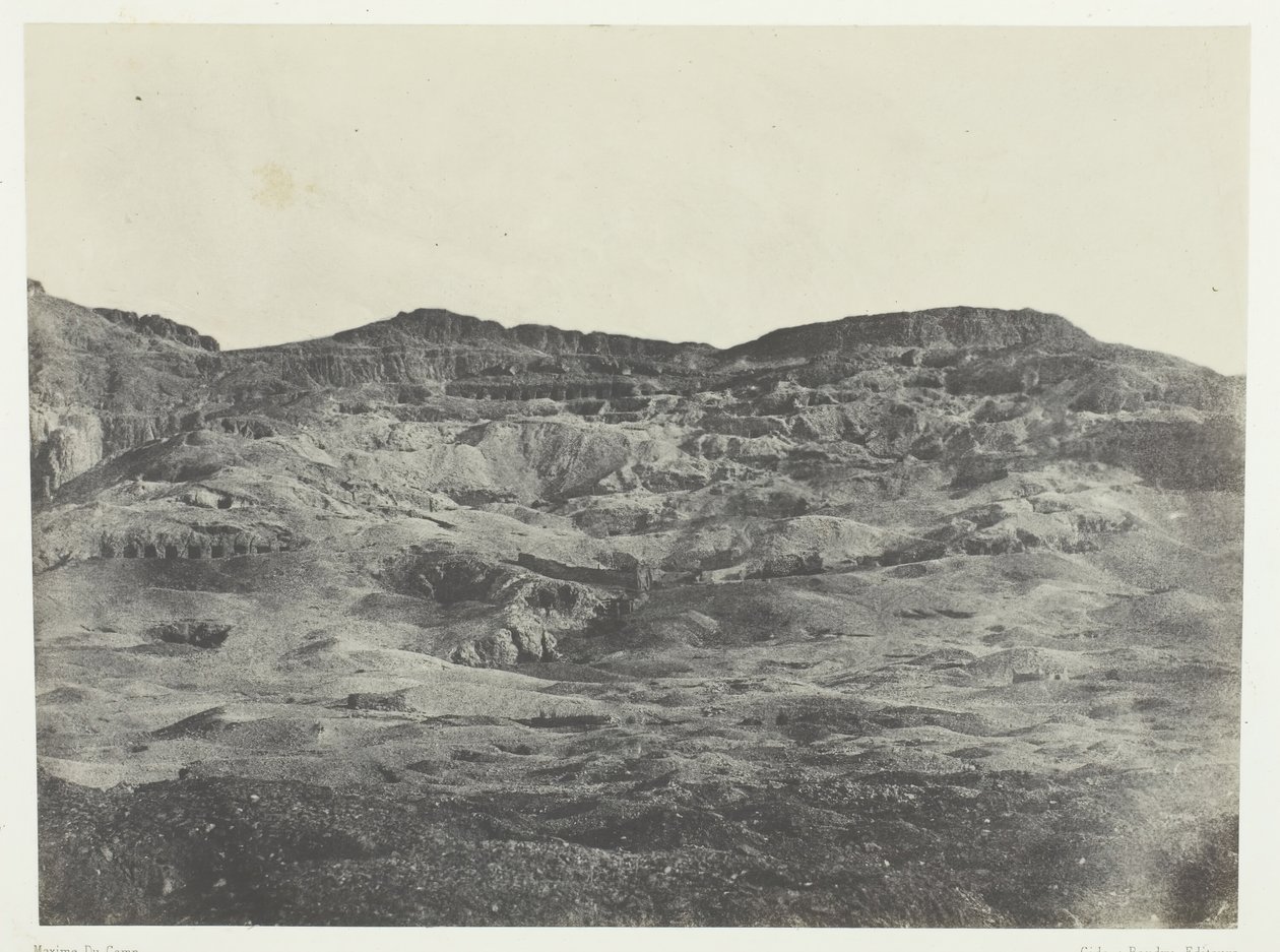 Gournah, Necrópole de Tebas, Tebas, 184951, impresso em 1852. de Maxime Du Camp
