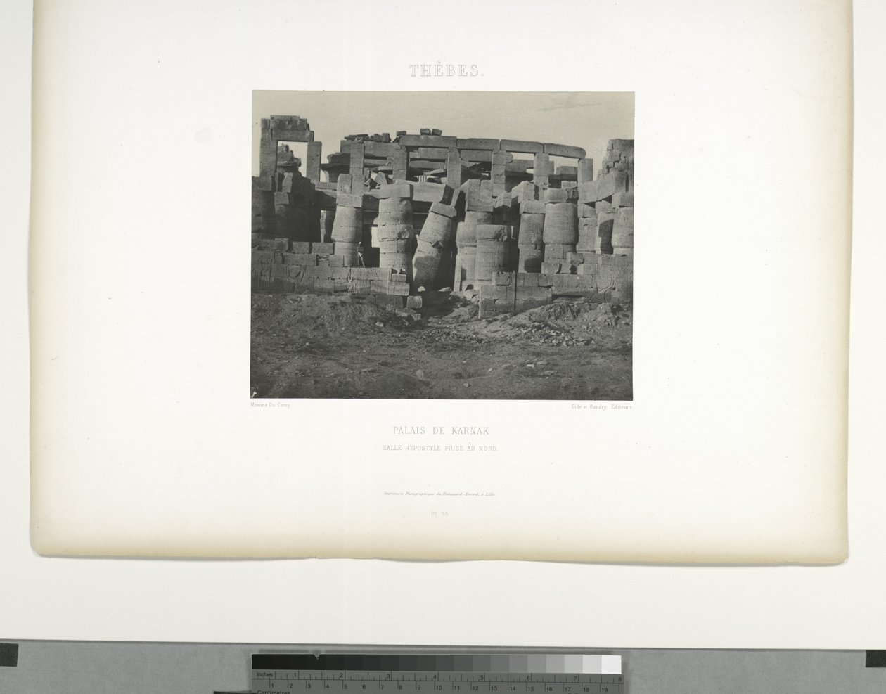 Grande Salão Hipostilo, Palácio de Karnak, Tebas de Maxime Du Camp