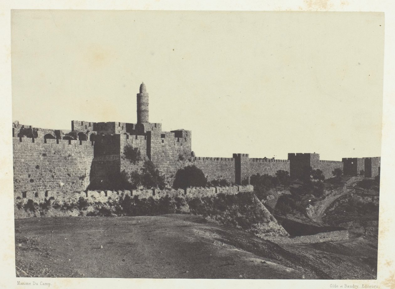 Jerusalém, Muralhas Ocidentais; Palestina de Maxime Du Camp
