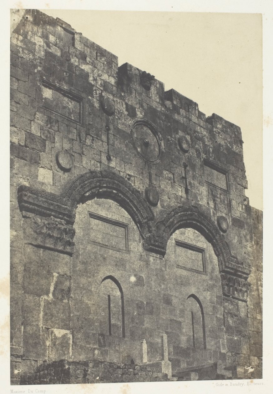 Jerusalém, Porta Dourada (Bab-El-Daharieh); Palestina de Maxime Du Camp