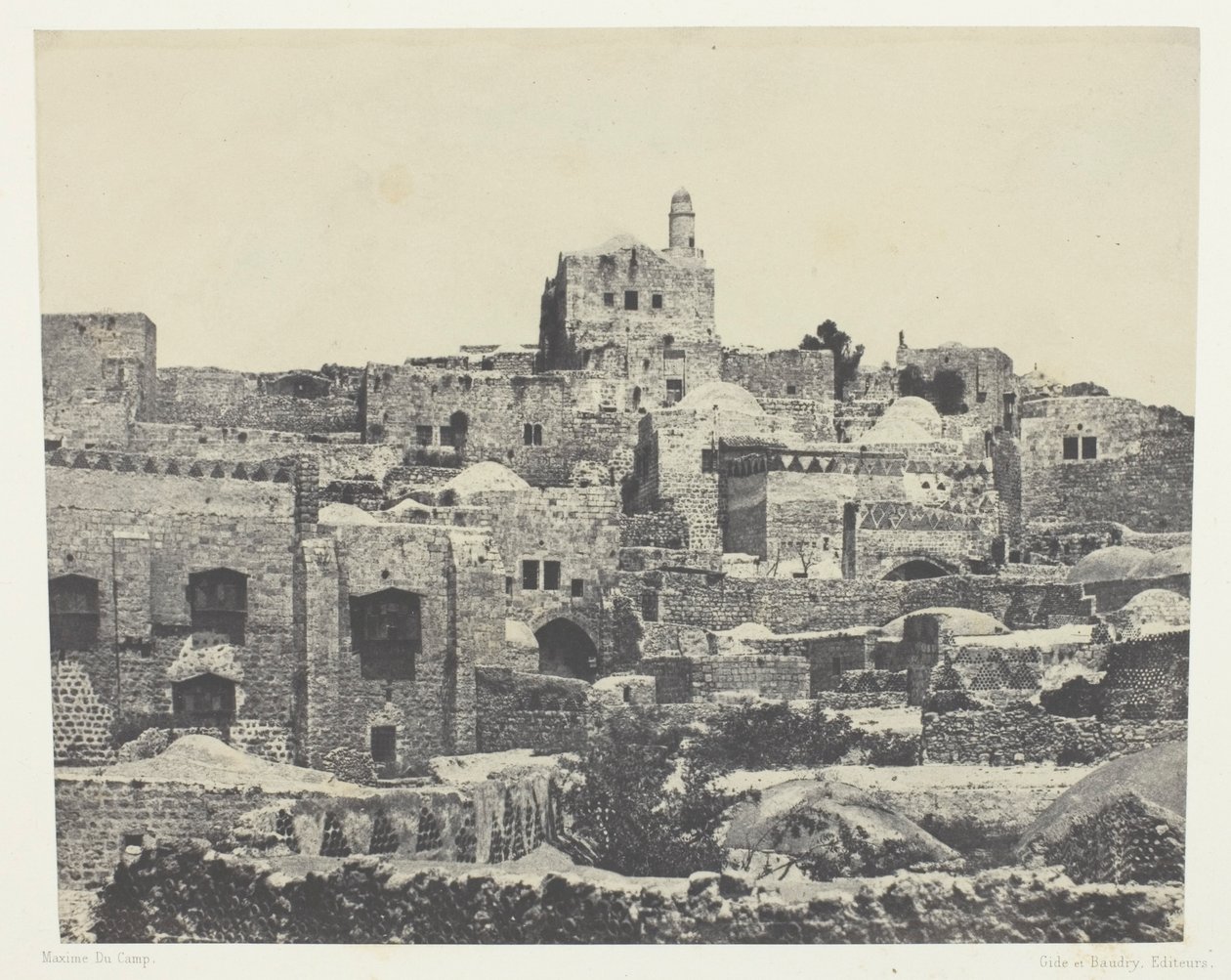 Jerusalém, bairro ocidental; Palestina de Maxime Du Camp