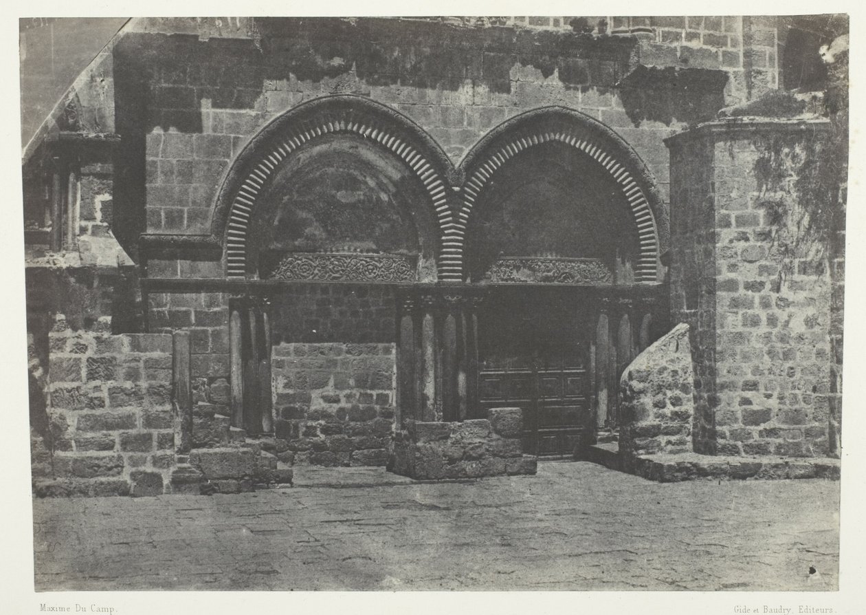 Jerusalém, Arcadas inferiores da Igreja do Santo Sepulcro; Palestina de Maxime Du Camp