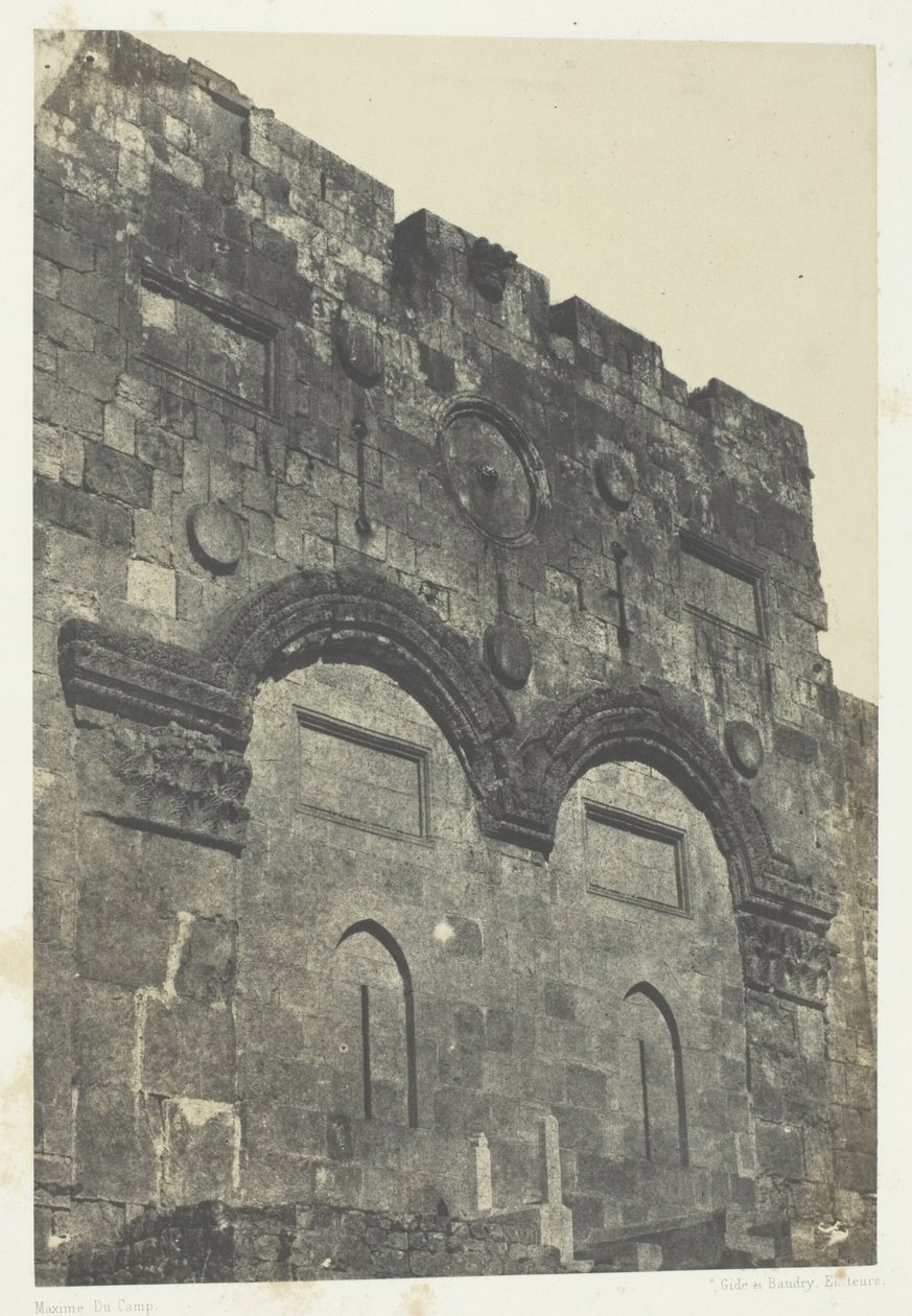 Jerusalém, Porta Dourada (Bab-El-Daharieh); Palestina de Maxime Du Camp