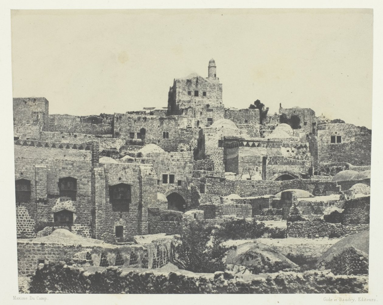 Jerusalém, bairro ocidental; Palestina de Maxime Du Camp