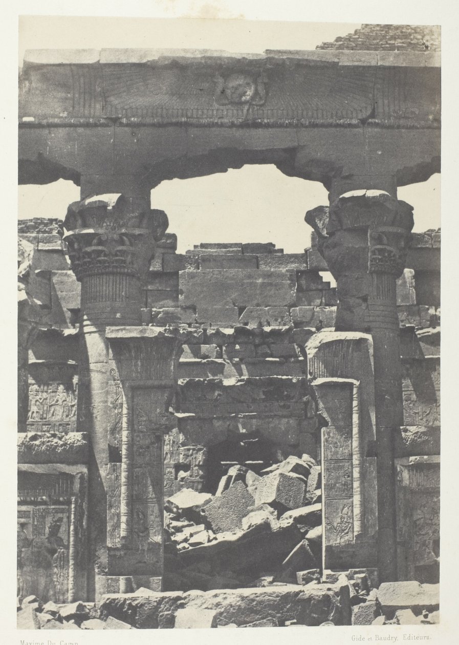 Kalabsheh, Porte du Pronaos; Núbia de Maxime Du Camp