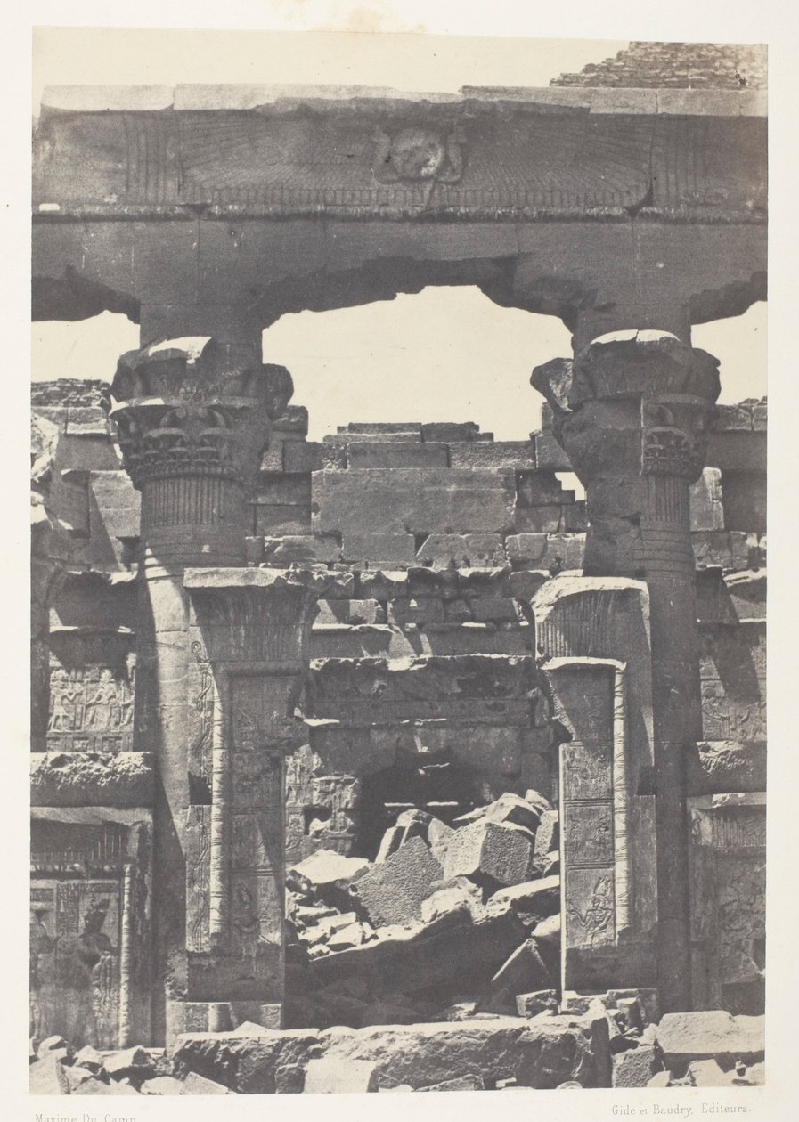 Kalabsheh, Porte du Pronaos; Núbia de Maxime Du Camp