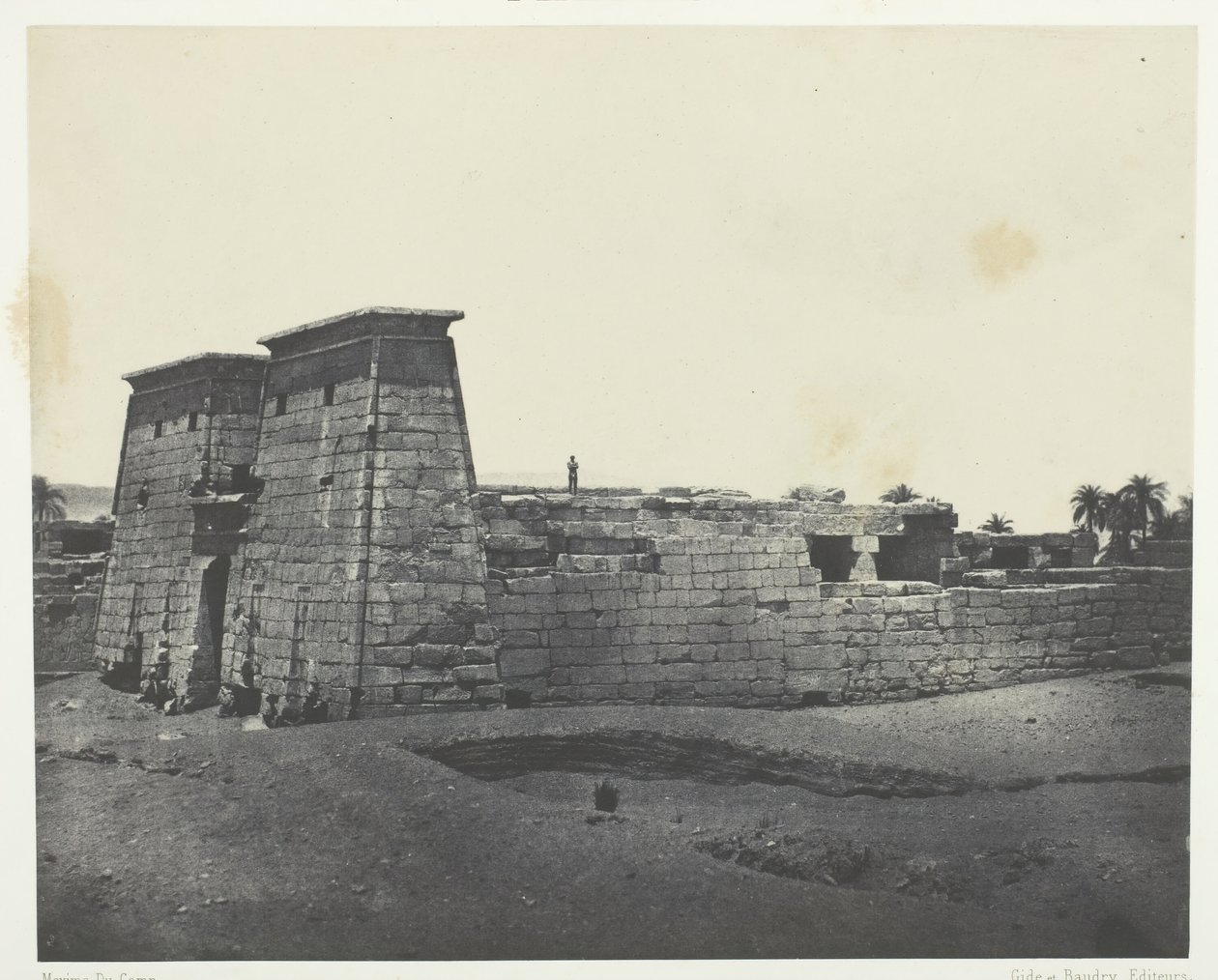 Karnak, Templo de Khons, Tebas, 184951, impresso em 1852. de Maxime Du Camp