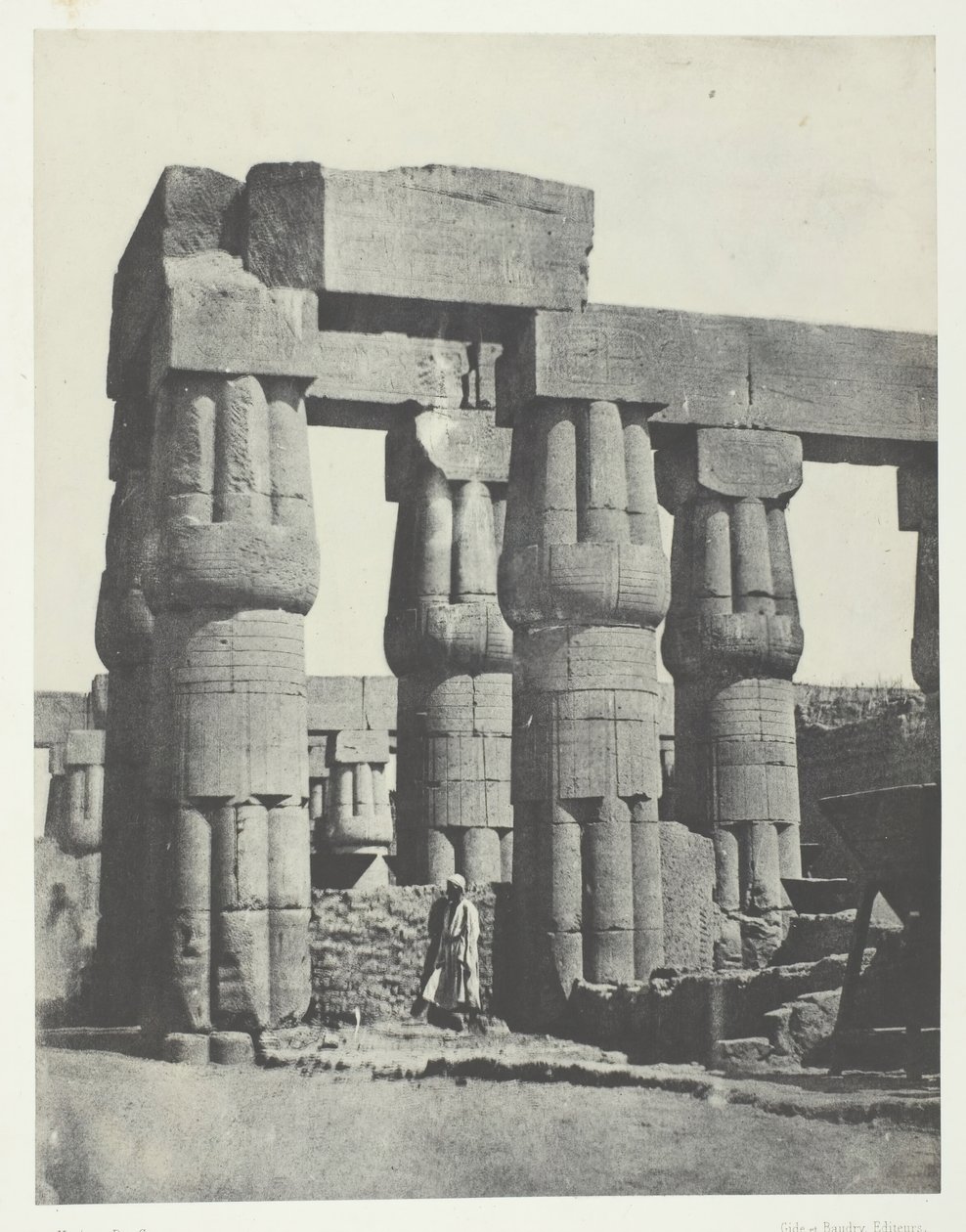 Luxor, Grupo de Colunas do Palácio, Tebas, 184951, impresso em 1852. de Maxime Du Camp