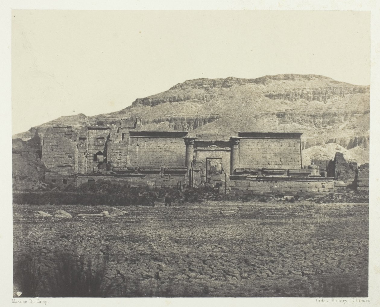 Medinet-Habou, Vista Geral dos Rines, Tebas de Maxime Du Camp