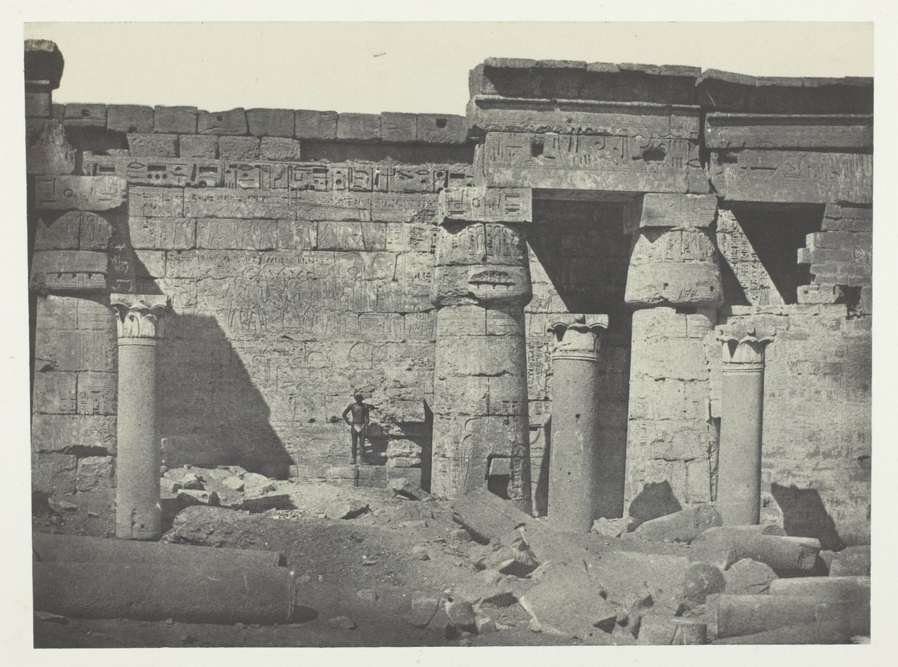 Medinet-Habou, Peristilo do Palácio de Ramsés-Méiamoun; Tebas de Maxime Du Camp