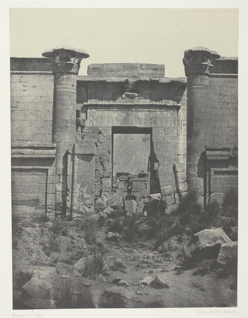 Medinet-Habou, Propylaea de Thutmoseum; Tebas de Maxime Du Camp