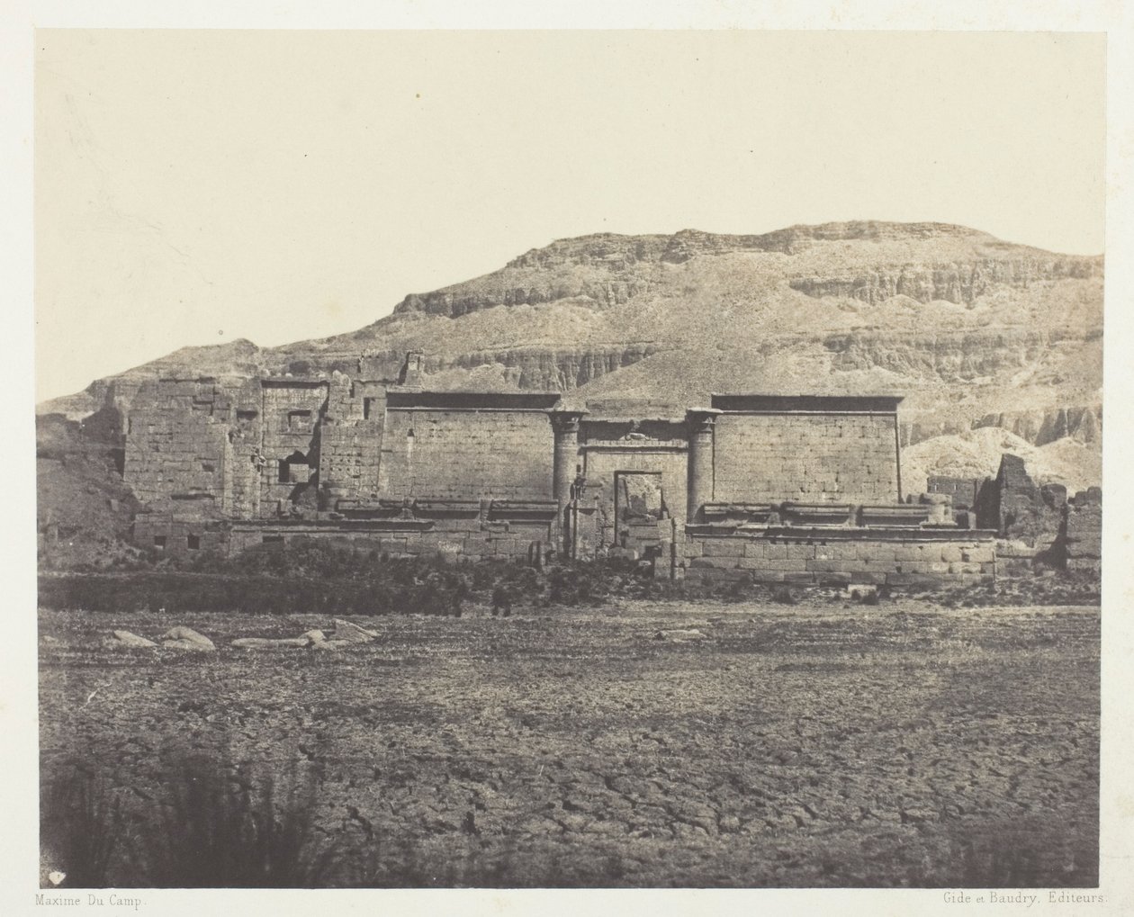 Medinet-Habou, Vista Geral dos Rines, Tebas de Maxime Du Camp