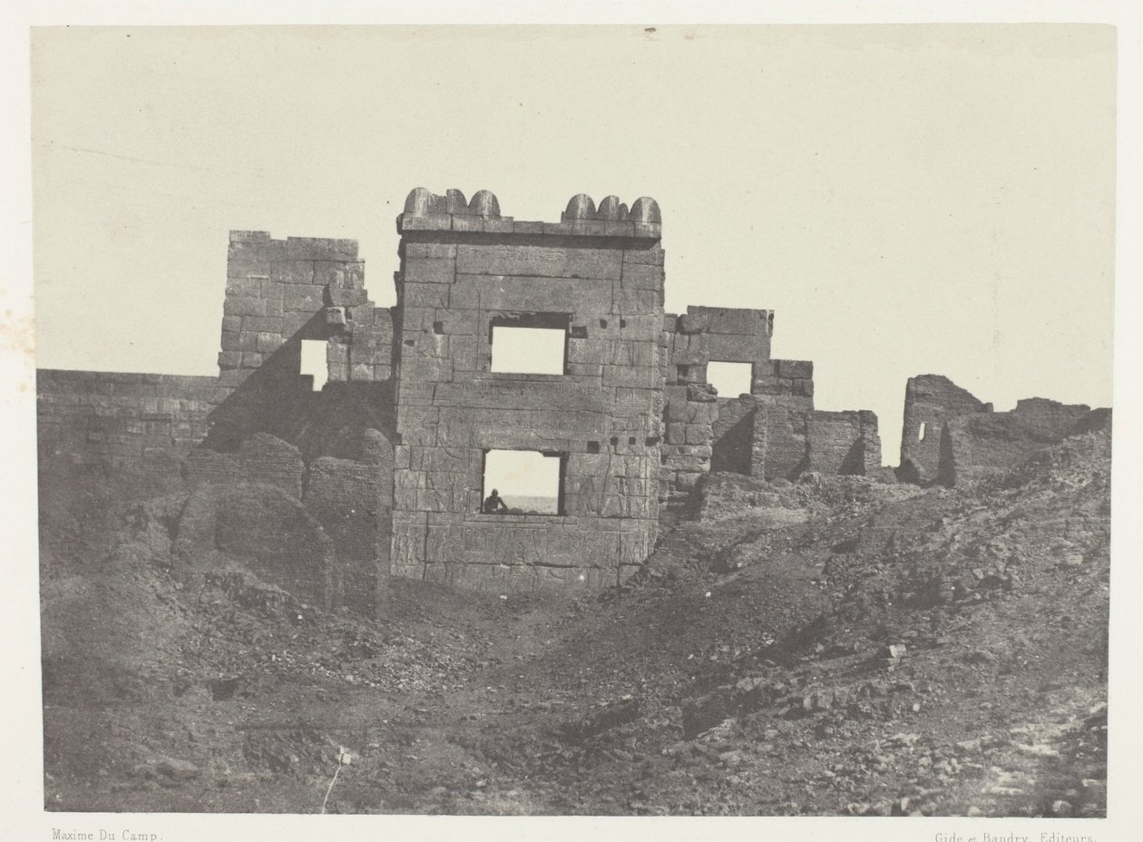Medinet-Habou, Fachada Oriental do Gynécée de Ramsès-Mèiamoun; Tebas de Maxime Du Camp
