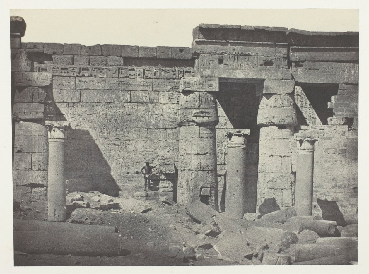 Medinet-Habou, Peristilo do Palácio de Ramsés-Méiamoun; Tebas de Maxime Du Camp