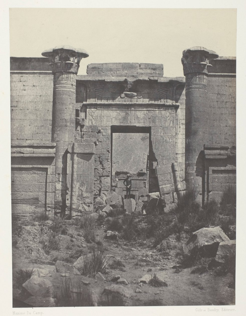 Medinet-Habou, Propylaea de Thutmoseum; Tebas de Maxime Du Camp