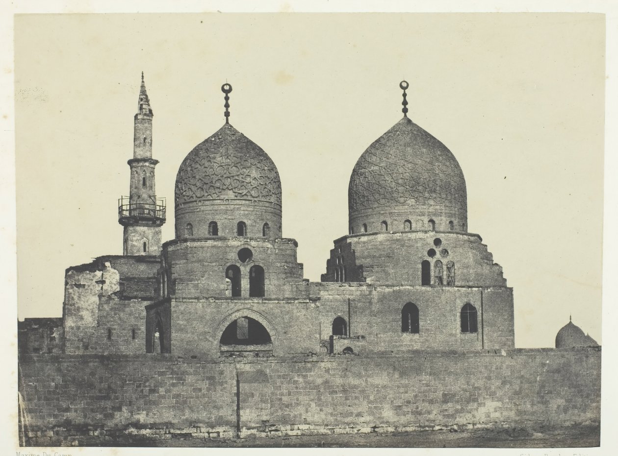 Mesquita e Túmulo do Sultão Kansou-el-Gouri, Kairo, 184951, impresso em 1852. de Maxime Du Camp