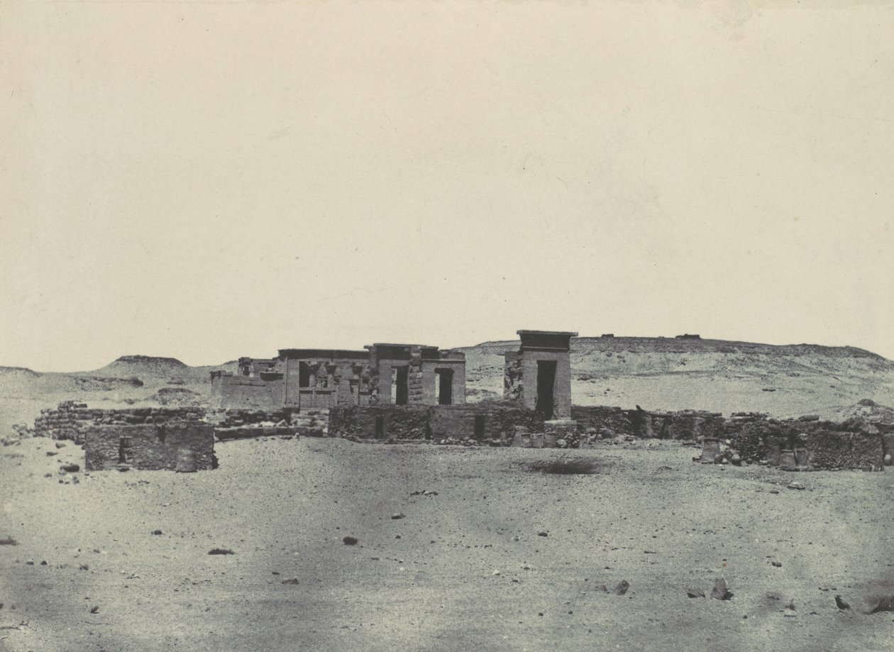 Núbia. Templo e Aldeia de Debod. Parembol do itinerário de Antonin, 1850. de Maxime Du Camp