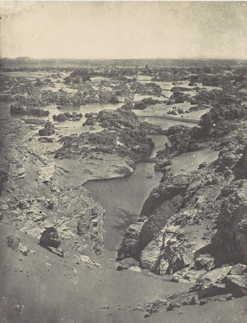 Núbia. Vista mais cavalheiresca da Segunda Catarata, 1850. de Maxime Du Camp