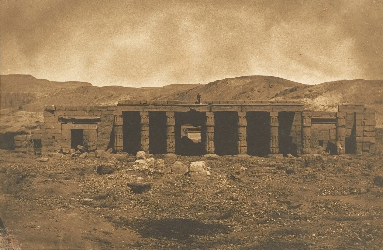 Palácio de Gournah Menephteun em Thebes, 1849-50. de Maxime Du Camp