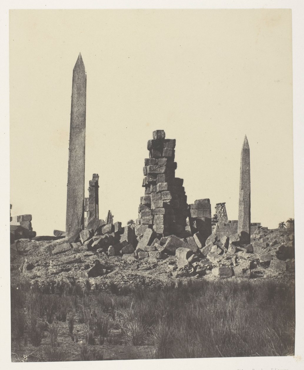 Palácio de Karnak, Os Obeliscos; Tebas de Maxime Du Camp