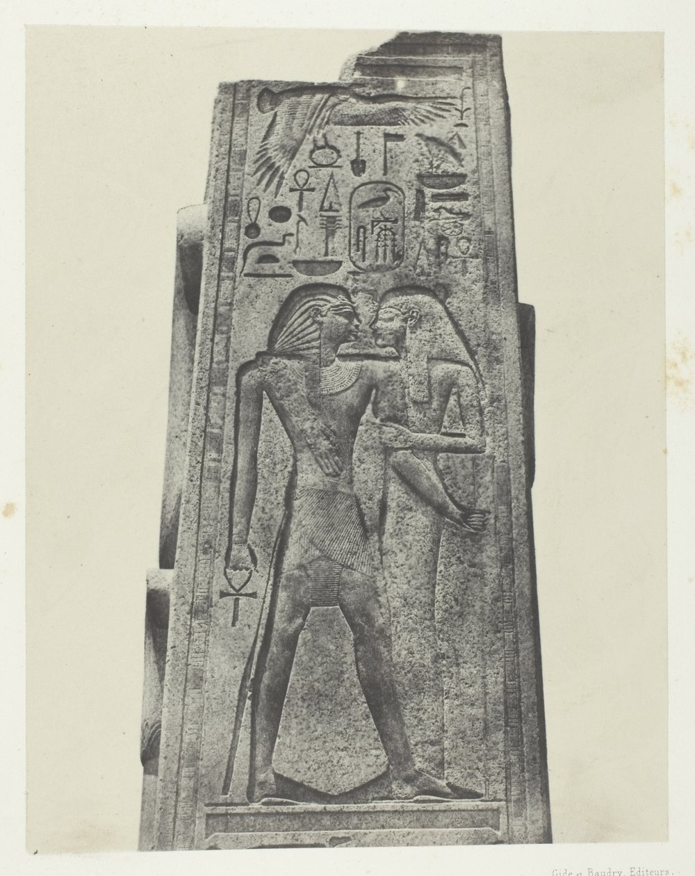 Palácio de Karnak, Pilar Em Frente ao Santuário de Granito; Tebas de Maxime Du Camp