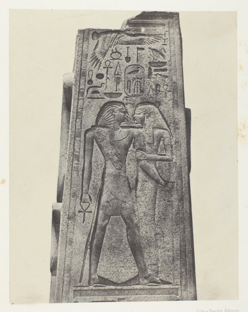 Palácio de Karnak, Pilar Em Frente ao Santuário de Granito; Tebas de Maxime Du Camp