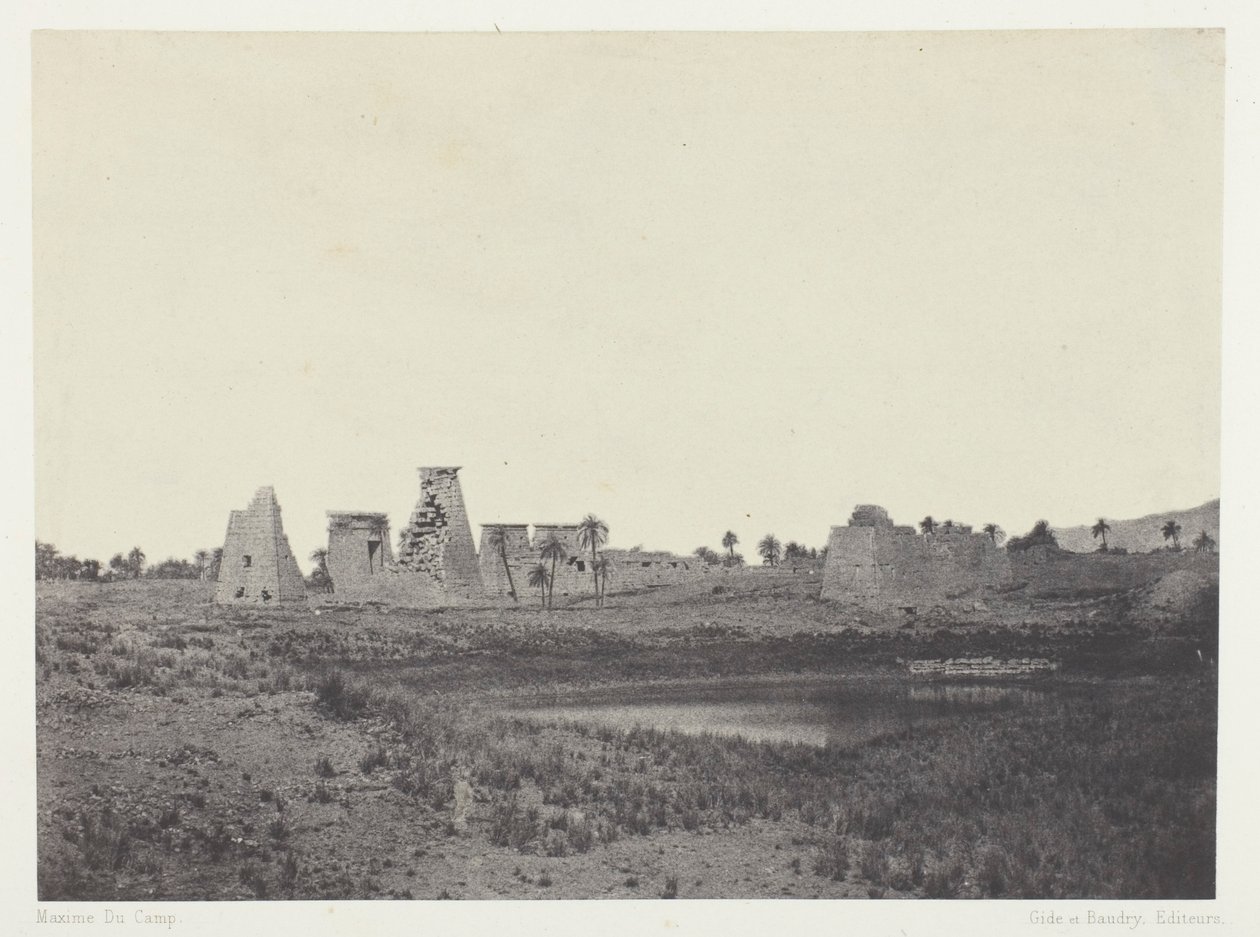 Palácio de Karnak, Propileus do Sul; Tebas de Maxime Du Camp