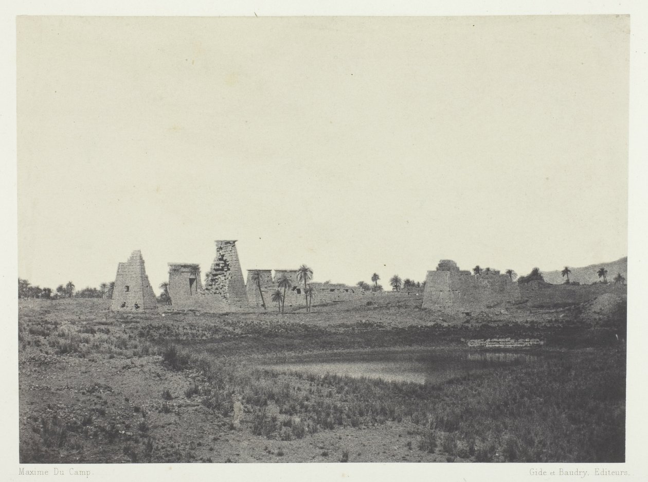 Palácio de Karnak, Propileus do Sul; Tebas de Maxime Du Camp