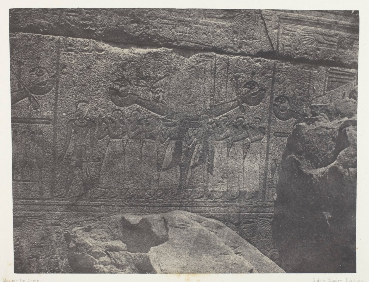 Palácio de Karnak, Esculturas Exteriores do Santuário de Granito; Tebas de Maxime Du Camp
