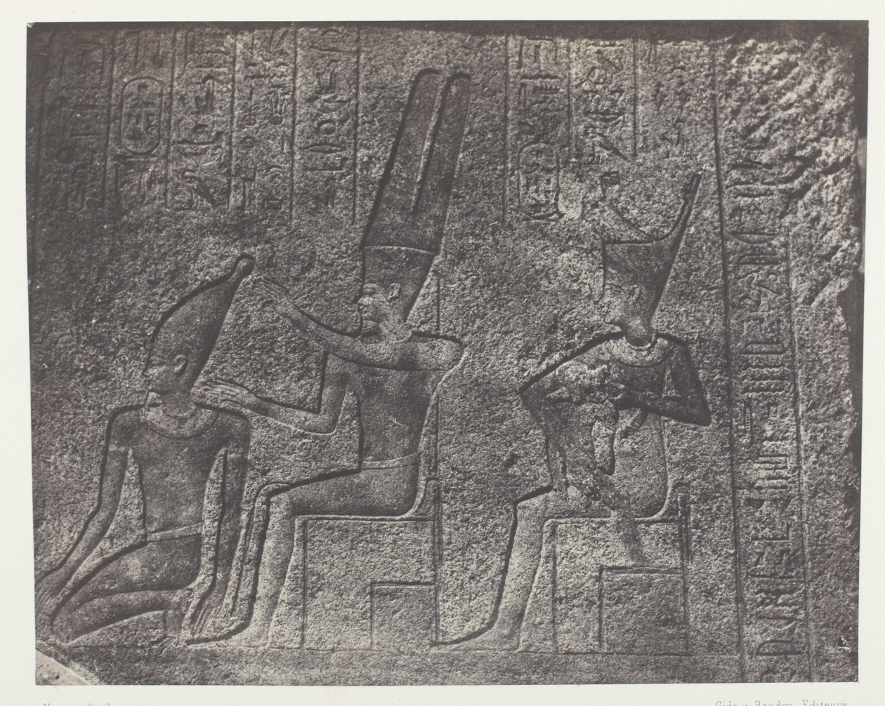Palácio de Karnak, Esculturas Exteriores do Santuário de Granito; Tebas de Maxime Du Camp