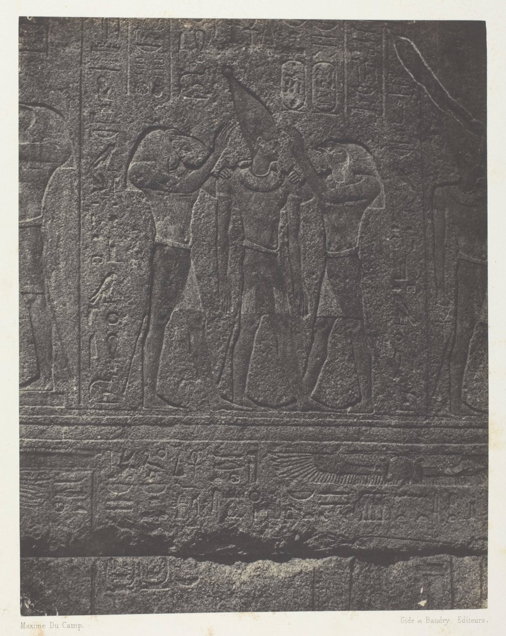 Palácio de Karnak, Esculturas Exteriores do Santuário de Granito; Tebas de Maxime Du Camp