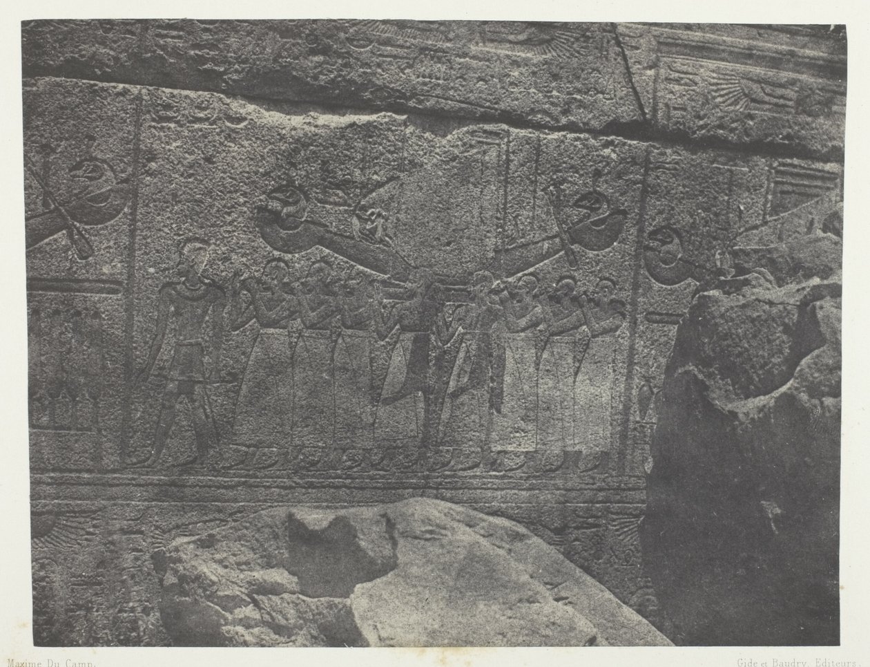 Palácio de Karnak, Esculturas Exteriores do Santuário de Granito; Tebas de Maxime Du Camp