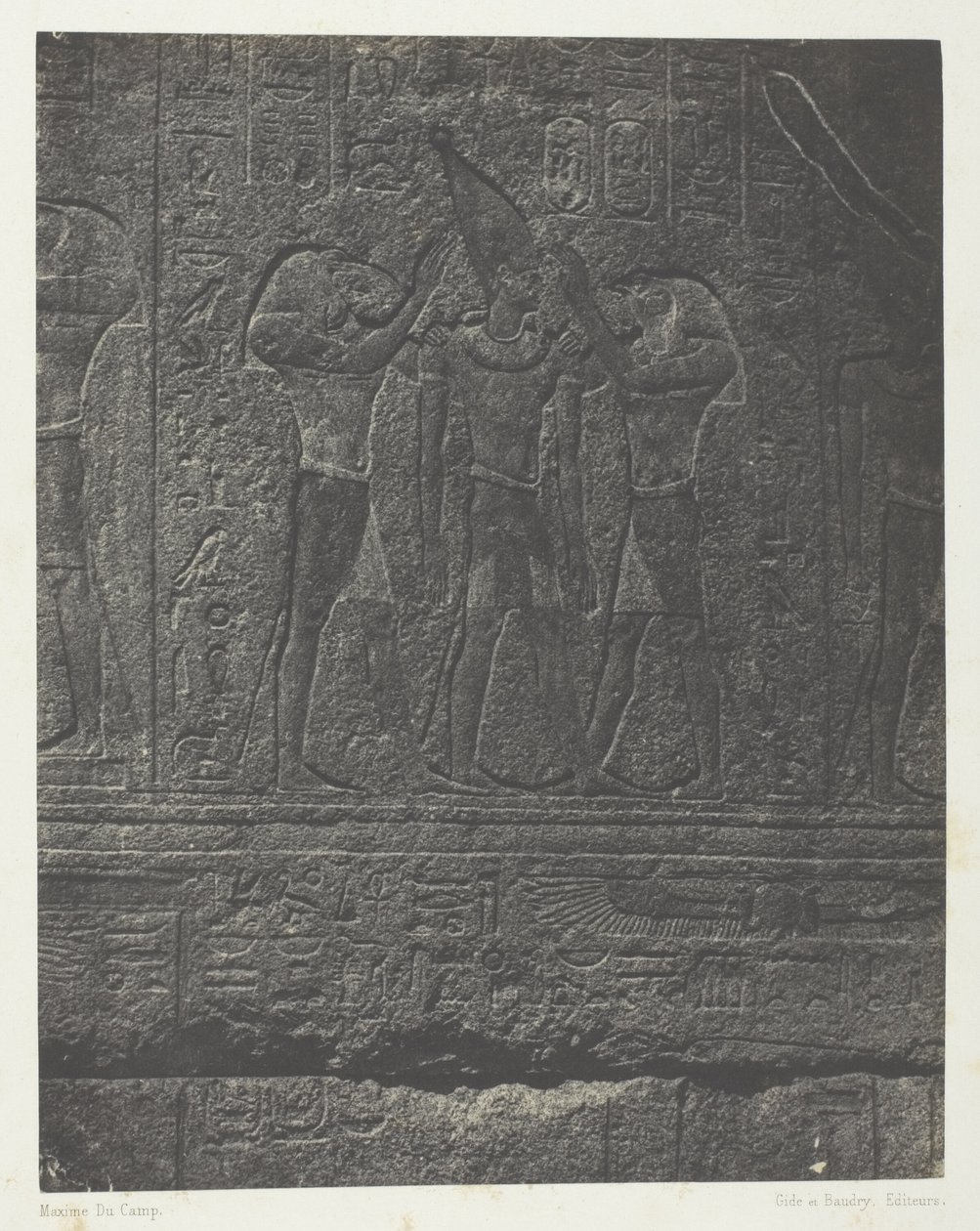 Palácio de Karnak, Esculturas Exteriores do Santuário de Granito; Tebas de Maxime Du Camp