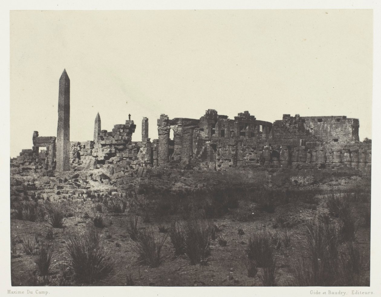 Palácio de Karnak, Vista Geral das Ruínas, Tomadas do Norte; Tebas de Maxime Du Camp
