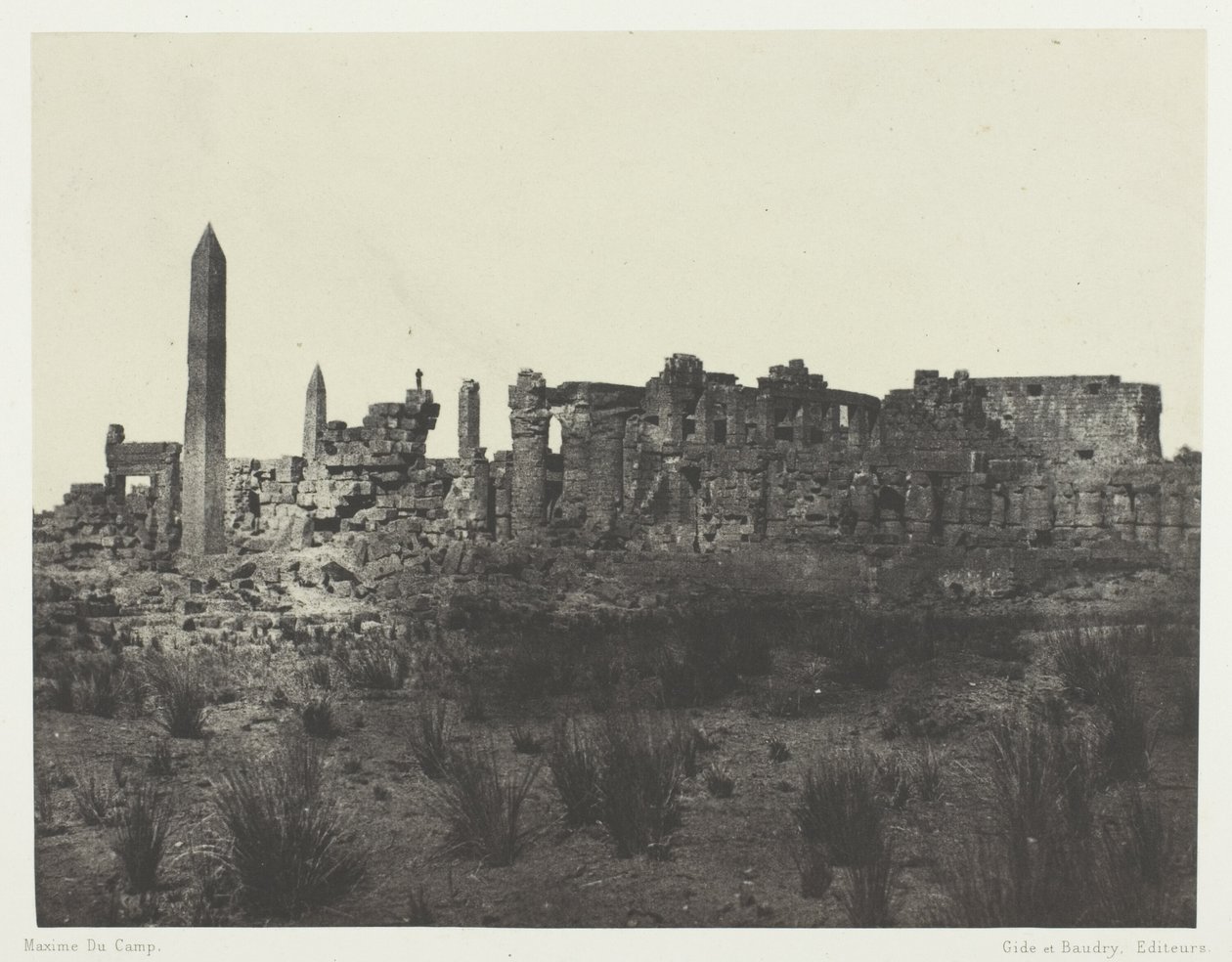 Palácio de Karnak, Vista Geral das Ruínas, Tomadas do Norte; Tebas de Maxime Du Camp